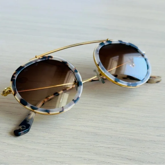 New KREWE Conti Matte Oyster 24K Sunglasses - Picture 3 of 15